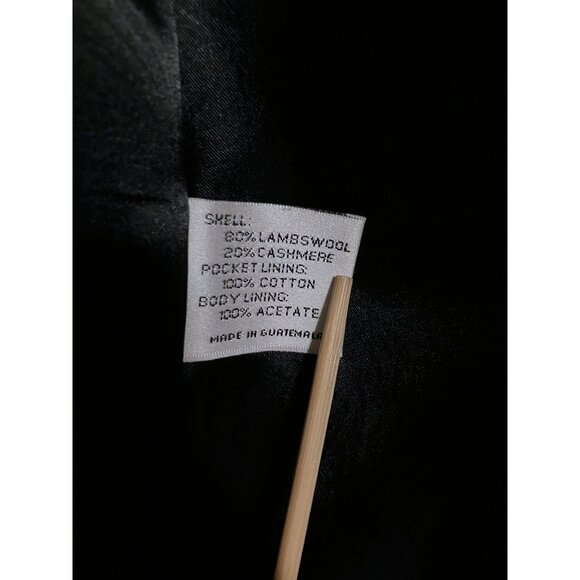 Vintage Lambswool Cashmere Overcoat 6 Pockets Minimalist Neutral Luxury Preppy - Picture 12 of 12